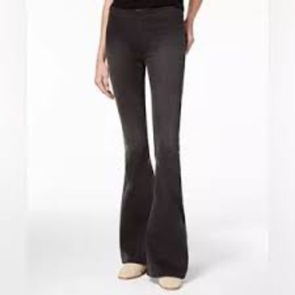 FREE PEOPLE PENNY PULL ON BLACK FLARE WOMEN JEANS SIZE 25 BRAND NEW WITH TAGS - Picture 1 of 8